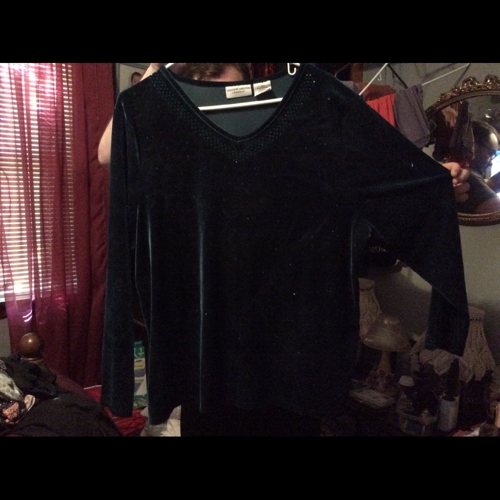 Crushed velvet top